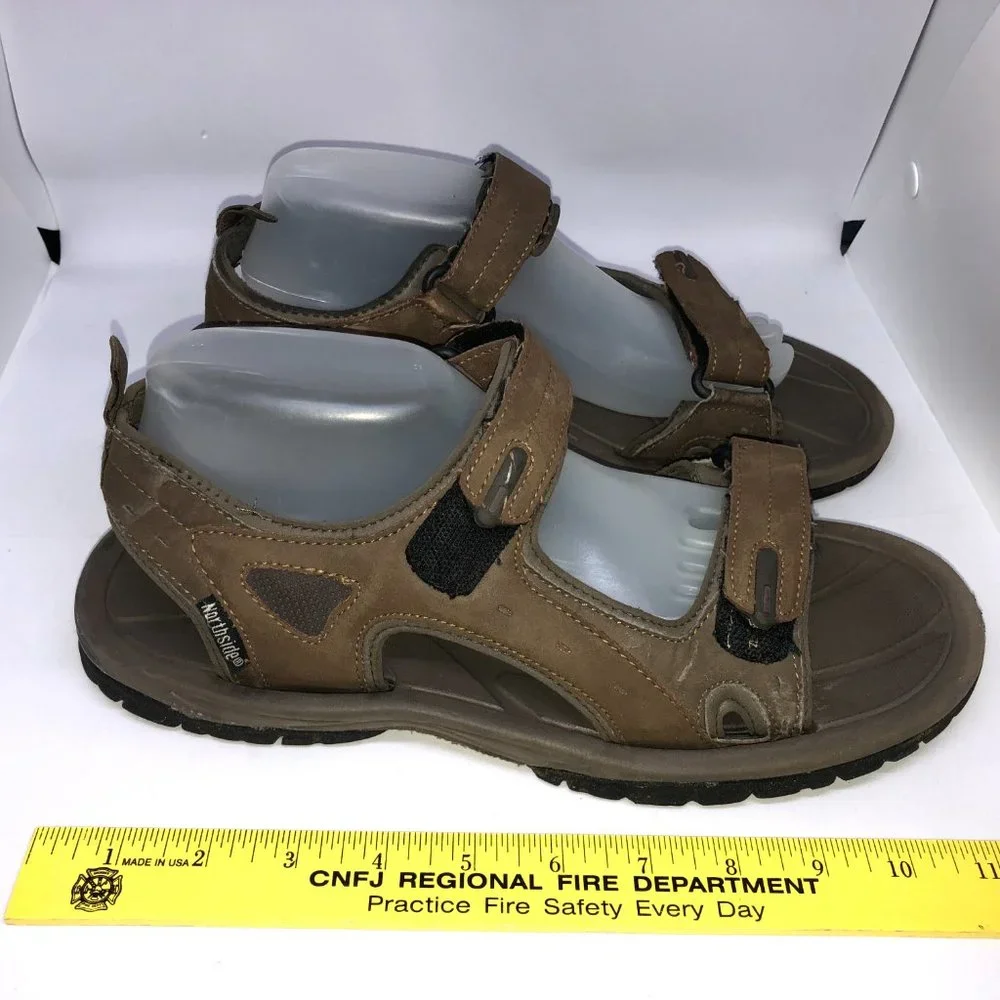 Northside Brown Sandals with Adjustable Velcro Straps Men's Size 11‎